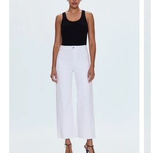 New Pistola White High Rise Wide Leg Pants. Size 29 Waist